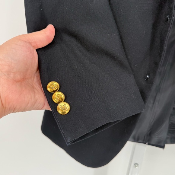 Nautica Youth Boys Sport Coat Jacket Blazer Size 12 Navy Gold Buttons - Picture 7 of 8